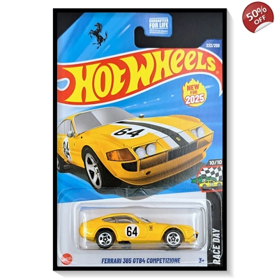 2025 Hot Wheels Mainline Ferrari 365 GTB4 Competizione [Yellow] #222/#250