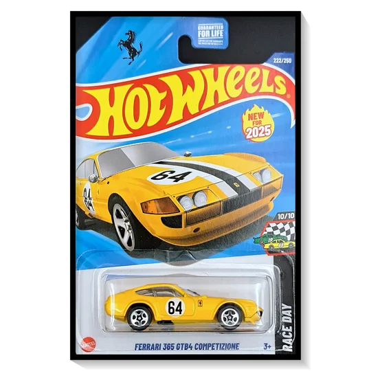 2025 Hot Wheels Mainline Ferrari 365 GTB4 Competizione [Yellow] #222/#250