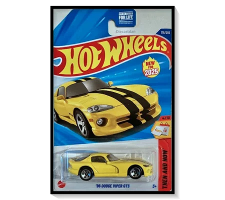 2025 Hot Wheels Mainline '96 Dodge Viper GTS [Yellow] #176/#250