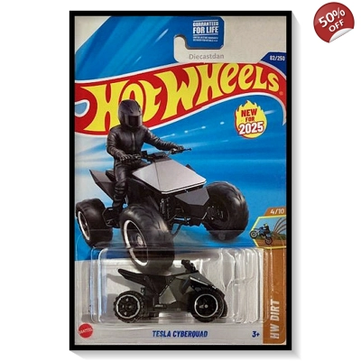 2025 Hot Wheels Mainline Tesla Cyberquad [Metalflake Silver] #82/#250
