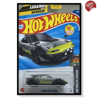 2025 Hot Wheels Mainline Mazda MX-5 Miata [Metallic Gray] #1/#250