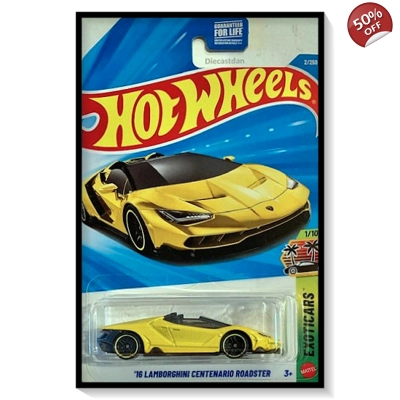 2026 Hot Wheels Mainline '16 Lamborghini Centenario Roadster [Yellow Giallo Orion] #2/#250