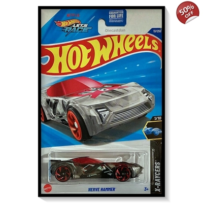 2025 Hot Wheels Mainline Nerve Hammer [Translucent Black & Red] #13/#250