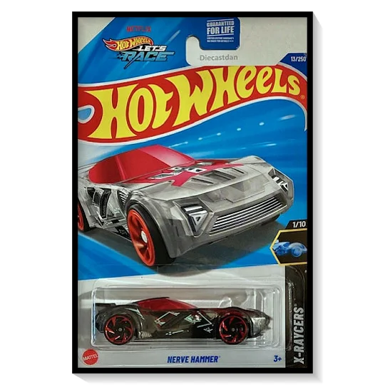 2025 Hot Wheels Mainline Nerve Hammer [Translucent Black & Red] #13/#250