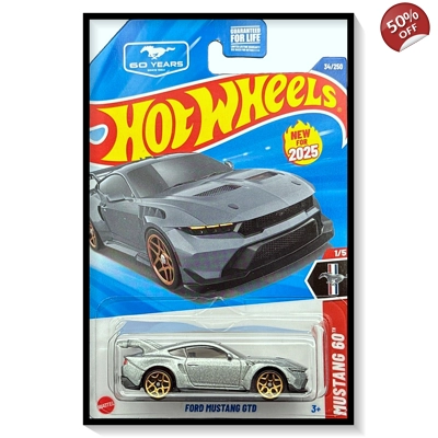 2025 Hot Wheels Mainline Ford Mustang GTD [Metalflake Silver] #34/#250