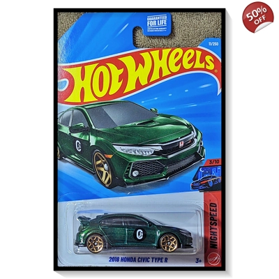 2026 Hot Wheels Mainline 2018 Honda Civic Type R [Green] #11/#250