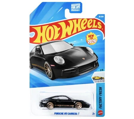 2026 Hot Wheels Mainline Porsche 911 Carrera T [Black] #15/#250