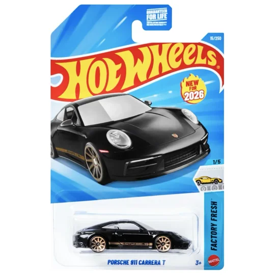 2026 Hot Wheels Mainline Porsche 911 Carrera T [Black] #15/#250