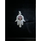 1Ct Pink and White Diamond Hamsa Pendant w/18