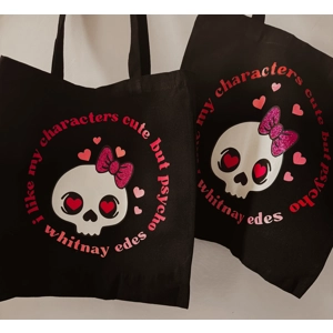 Cute but Psycho cotton tote