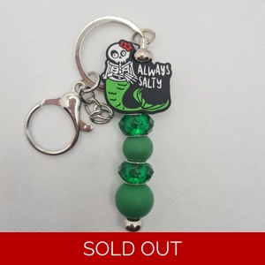 Always Salty Silicone Bead Keychain