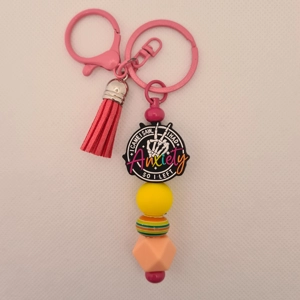 Anxiety Silicone Bead Keychain