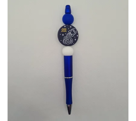 Aquarius Star Sign Silicone Bead Pen