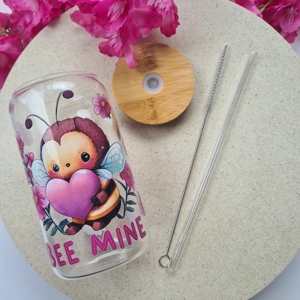 Bee Mine Glass Cup