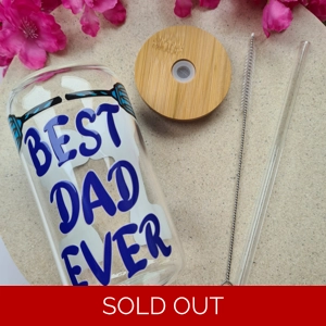 Best Dad Ever Glass Cup