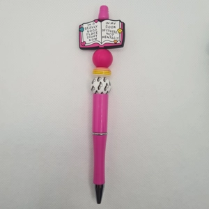 Book Lover Silicone Bead Pen