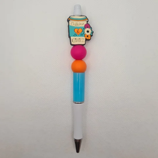 Caffeine Kindness Silicone Bead Pen