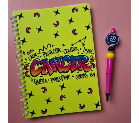 Cancer Star Sign Notebook and Pen Bundle