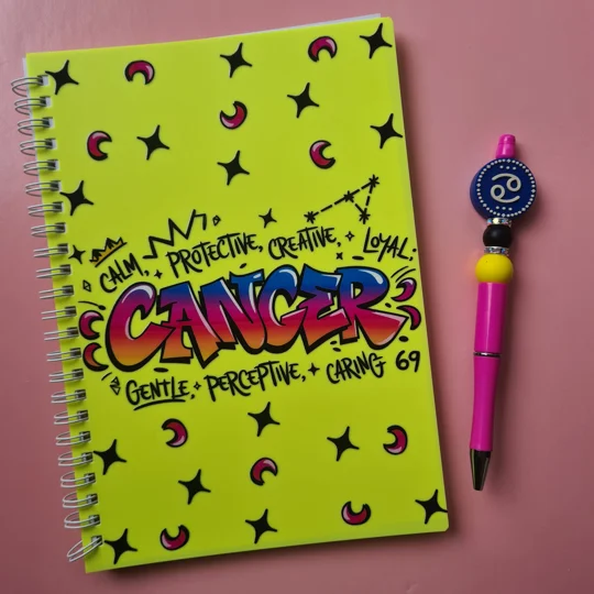 Cancer Star Sign Notebook and Pen Bundle
