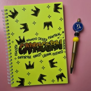 Capricorn Star Sign Notebook and Pen Bundle