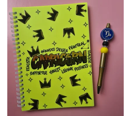 Capricorn Star Sign Notebook and Pen Bundle