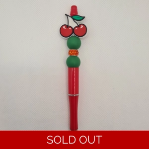 Cherry Silicone Bead Pen