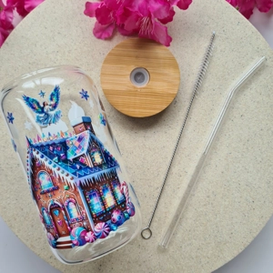 Christmas Angels Glass Cup