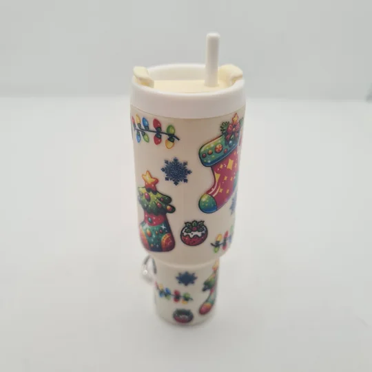 Christmas Stocking Mini Tumbler Keychain