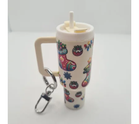 Christmas Stocking Mini Tumbler Keychain