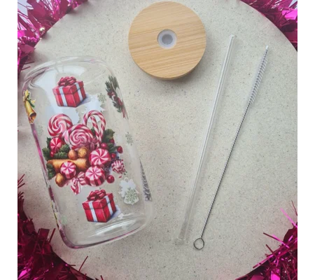 Christmas Sweets Glass Cup