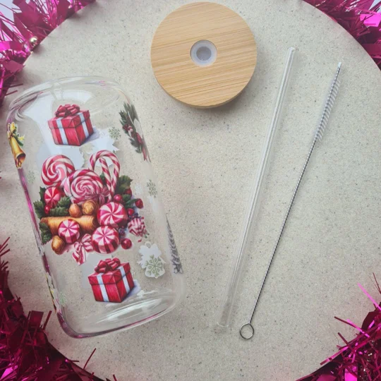 Christmas Sweets Glass Cup