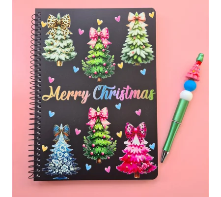 Christmas Trees Notebook and Pen Bundle