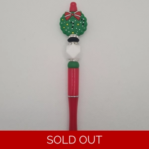 Christmas Wreath Silicone Bead Pen