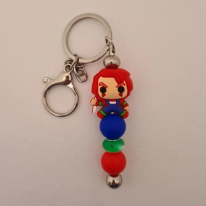 Chucky Silicone Bead Keychain