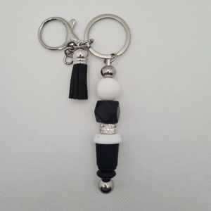 Coffee Cup Silicone Bead Keychain