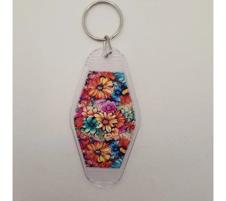 Colourful Flowers Keychain