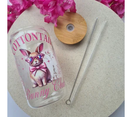 Cottontail Bunny Club Glass Cup