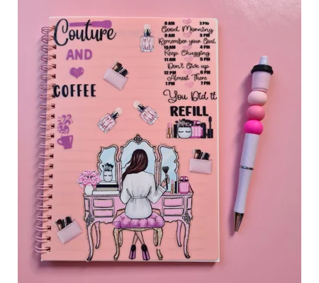 Couture and Coffee Notebook and Pen Bundle