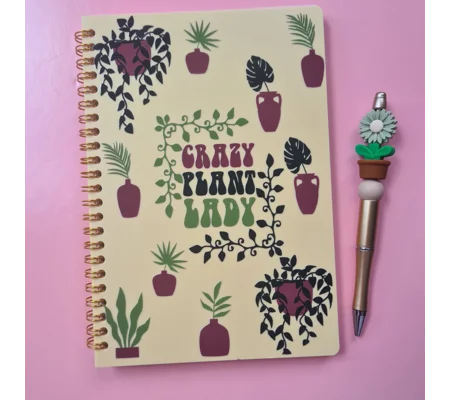 Crazy Plant Lady Notebook and Pen Bundle