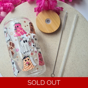 Cute Ghosts Glass Cup