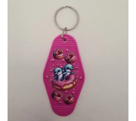 Dolphin Donut Keychain