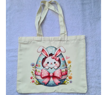 Easter Egg Bunny Tote Bag
