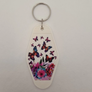 Floral Butterfly Keychain