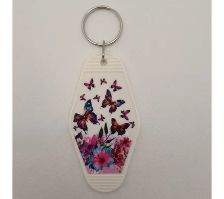 Floral Butterfly Keychain