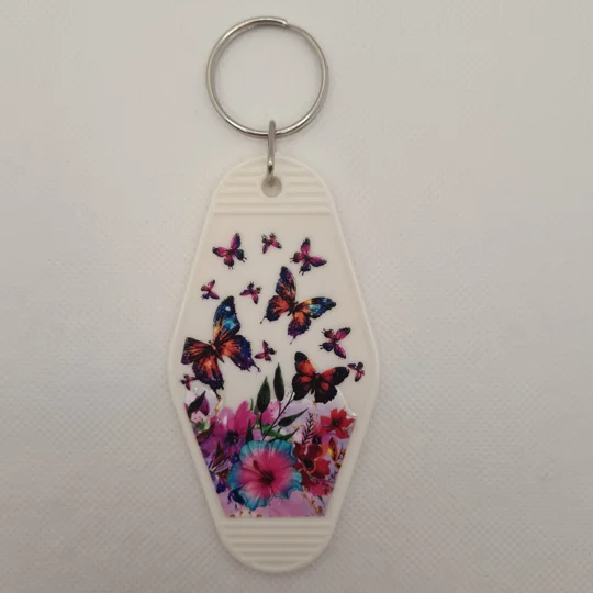Floral Butterfly Keychain