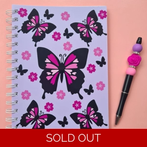 Floral Butterfly Notebook and Pen Bundle