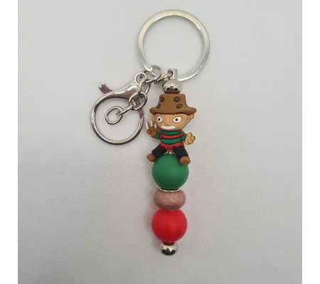 Freddy Krueger Silicone Bead Keychain