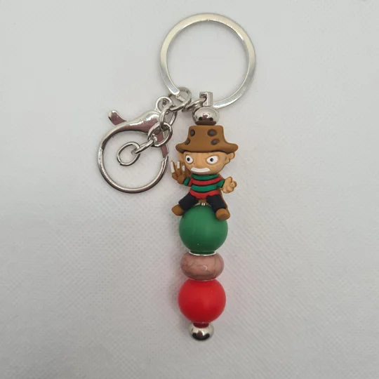 Freddy Krueger Silicone Bead Keychain