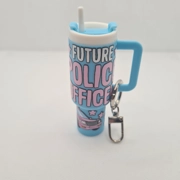 Future Police Officer Mini Tumbler Keychain
