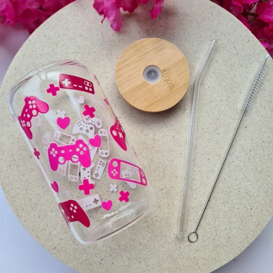 Gamer Girl Glass Cup